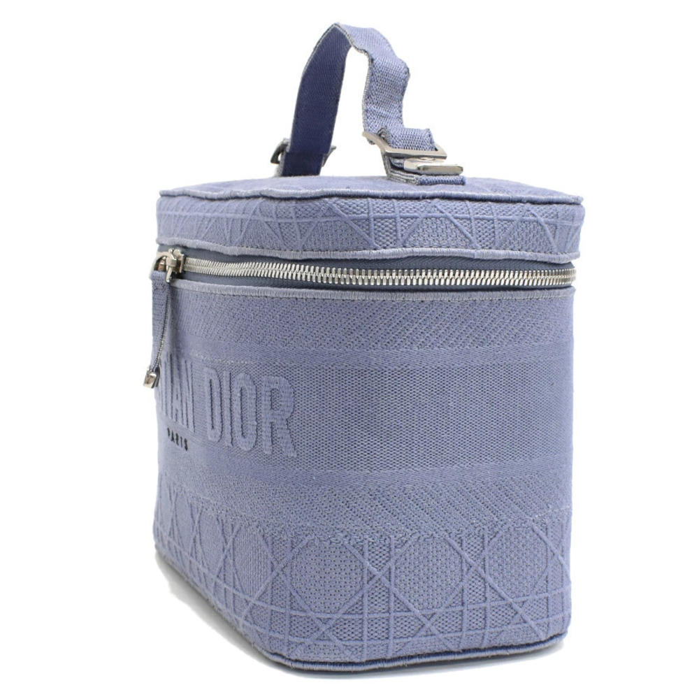 Dior Christian Blue Clutch Vanity Lady Handbag  Lite Embroidered